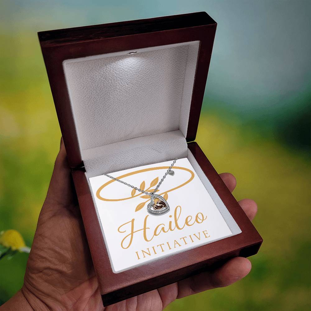 Haileo Baby Feet Heart Necklace